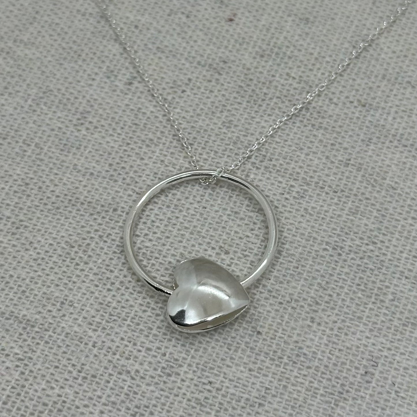 3D Sterling Silver Heart Pendant