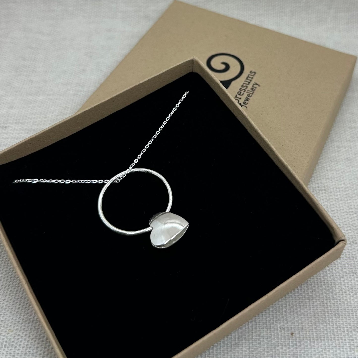 3D Sterling Silver Heart Pendant