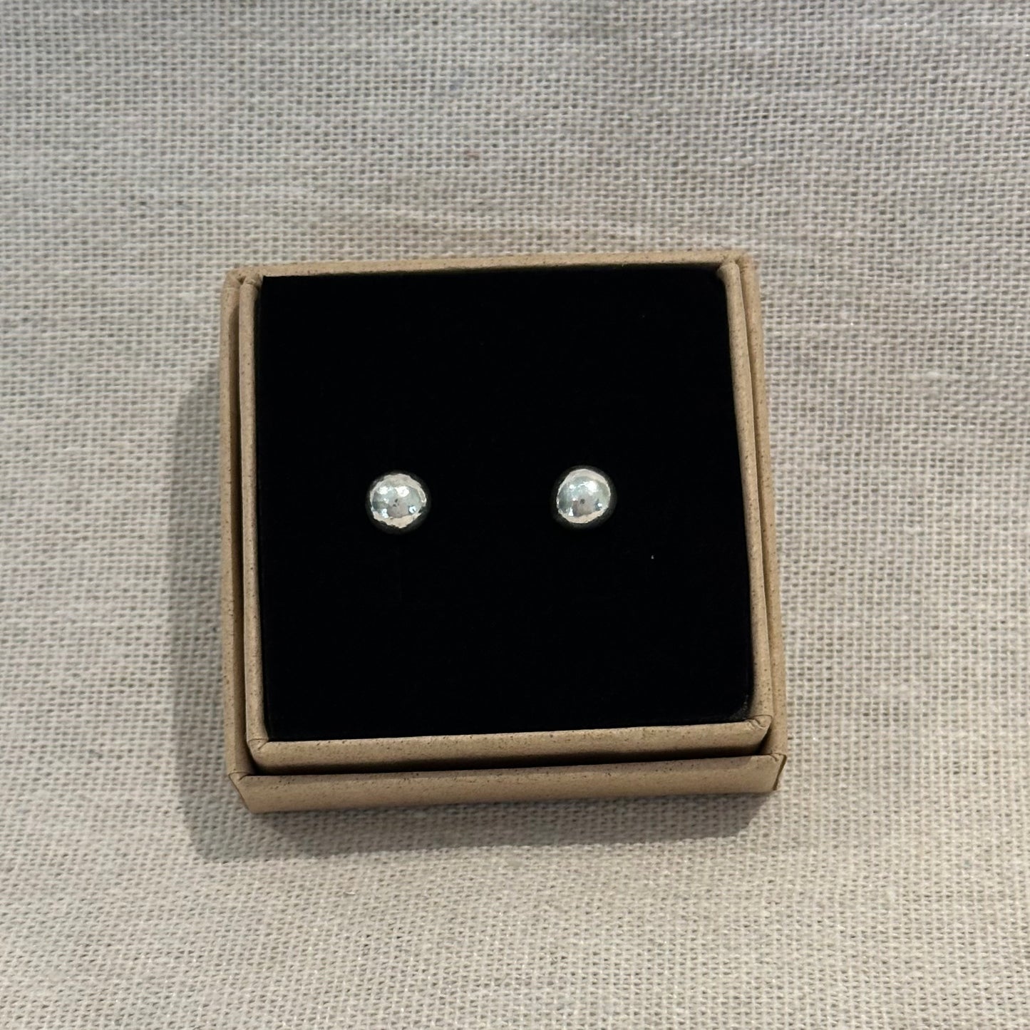 Recycled Sterling Silver “Pebble” Studs