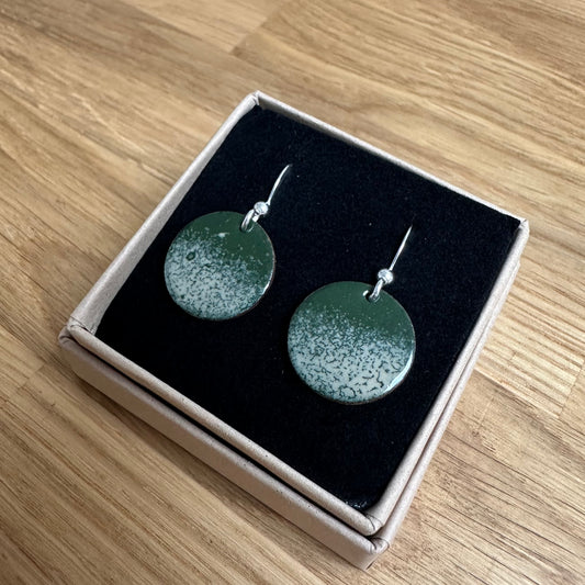 Enamelled “Woodland” Gradient Earrings