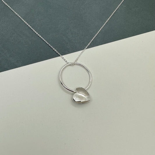 3D Sterling Silver Heart Pendant