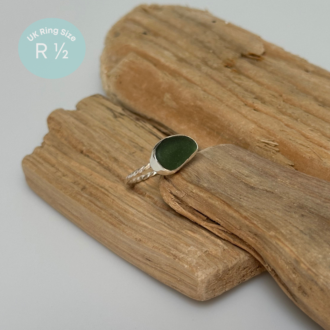 Sea Glass Rings - Sterling Silver