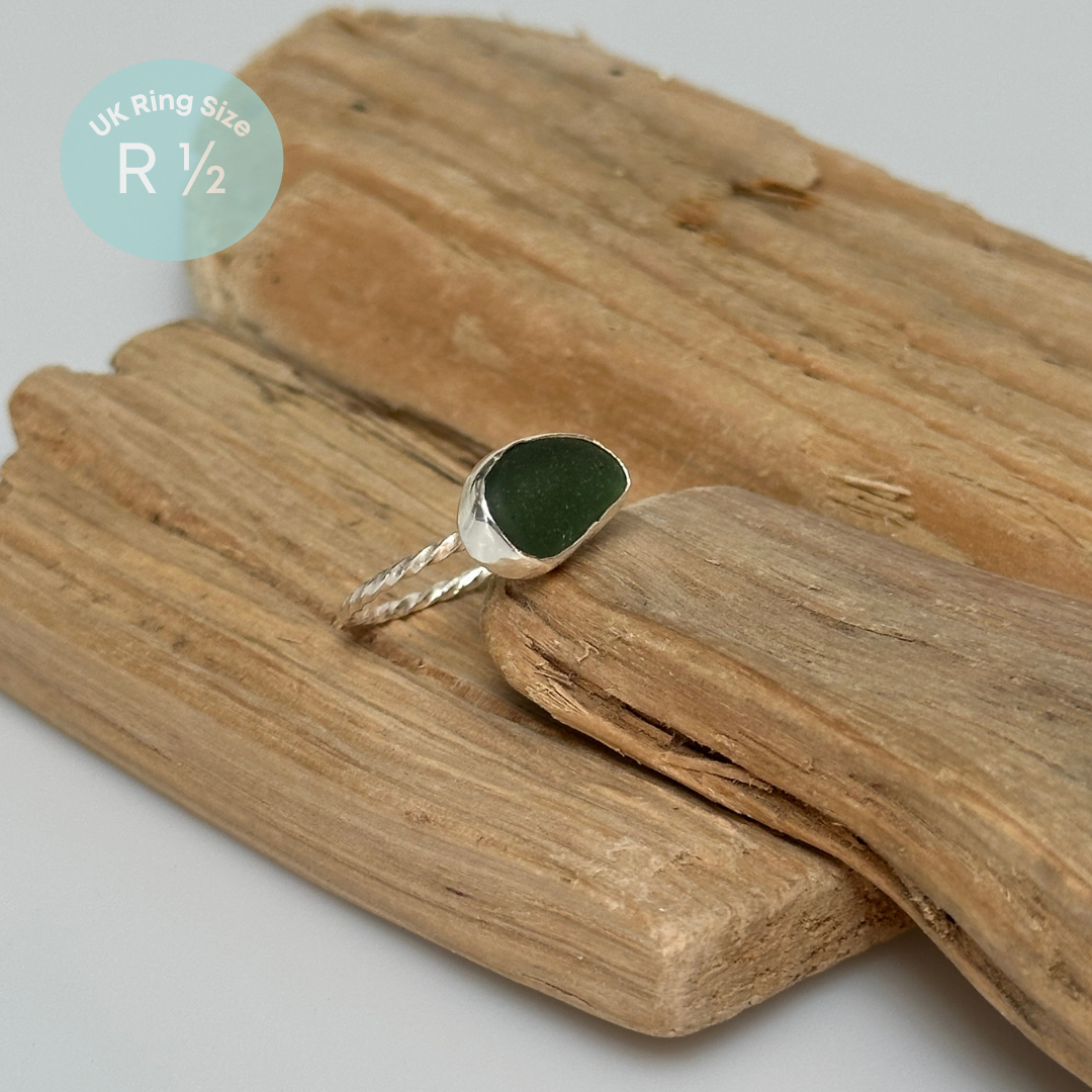 Sea Glass Rings - Sterling Silver