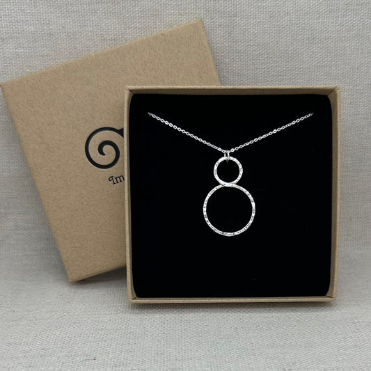 Sterling Silver Textured Infinity Pendant