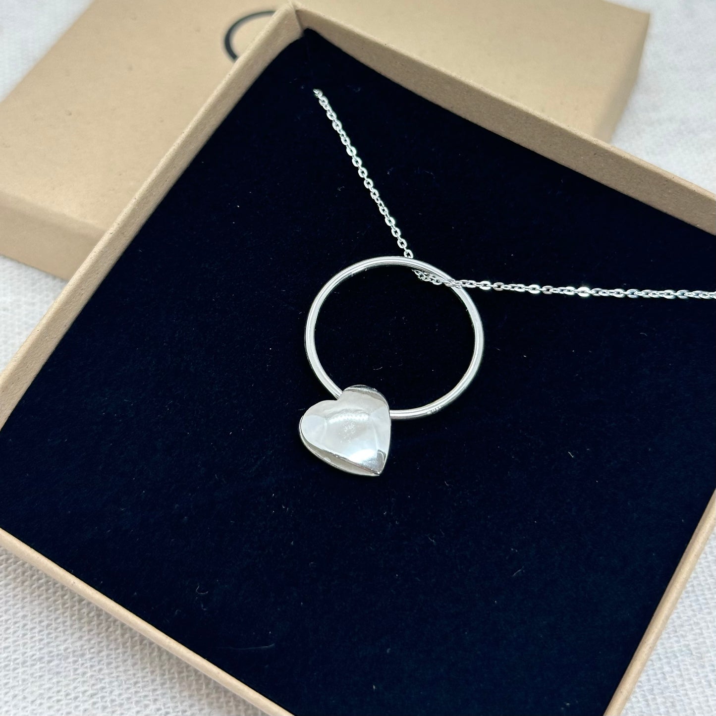 3D Sterling Silver Heart Pendant