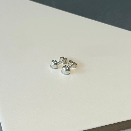 Recycled Sterling Silver “Pebble” Studs