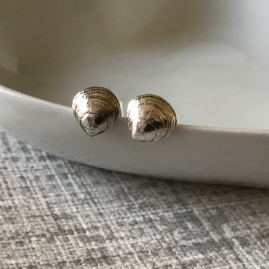 Mini Silver Sea Shell Studs