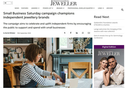 Impressums Jewellery Featured in Professional Jeweller
