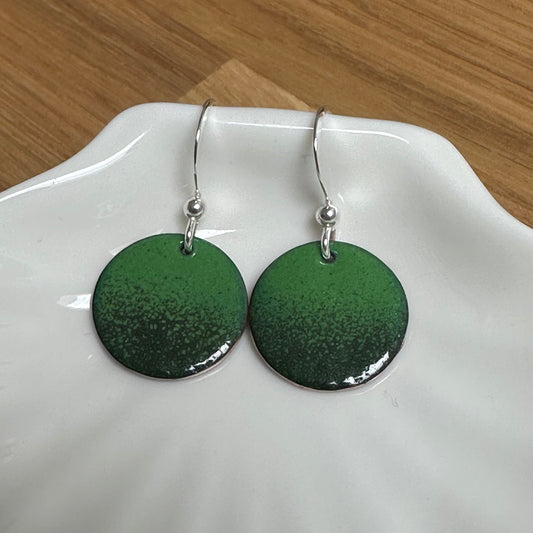 Enamelled “Spring Greens” Gradient Earrings