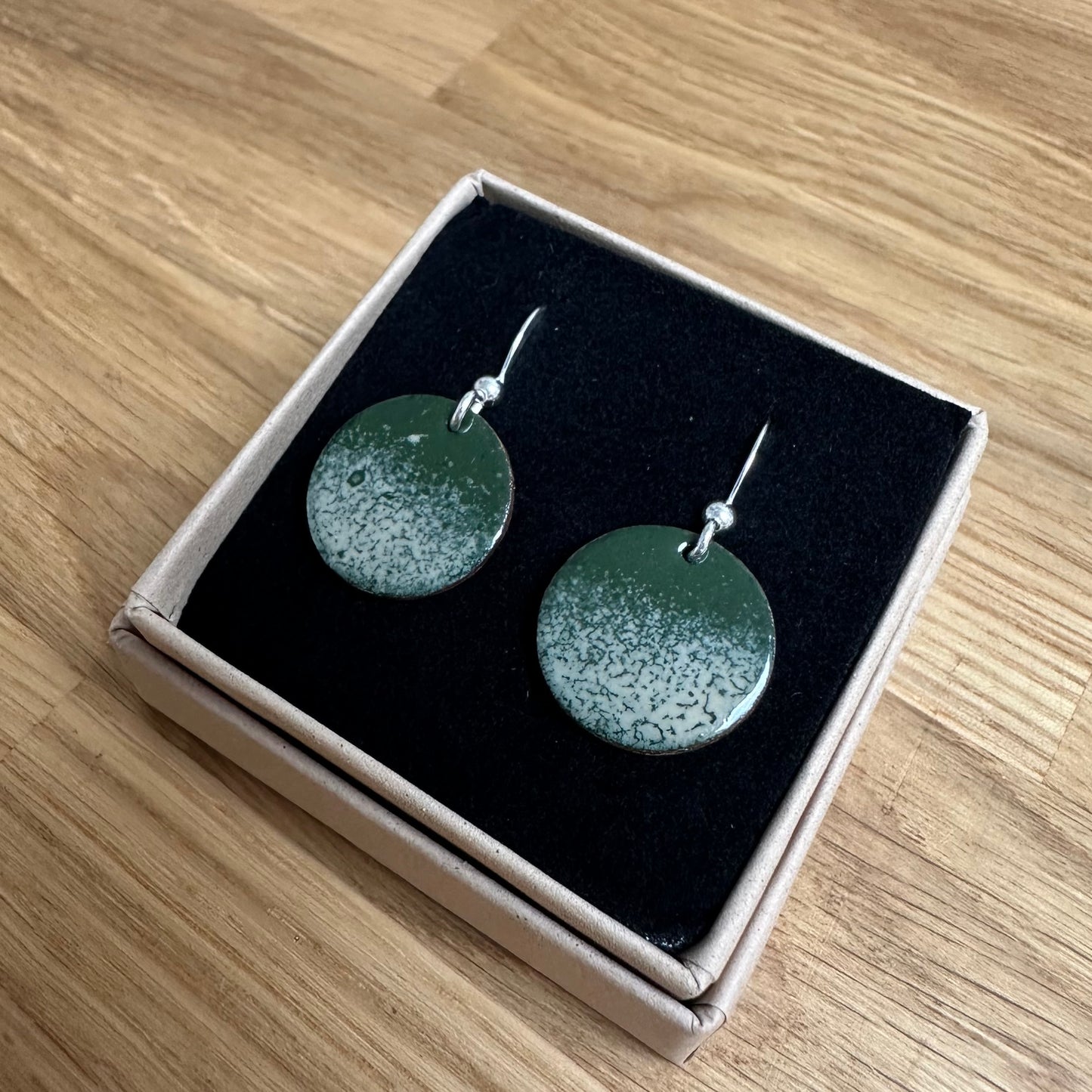 Enamelled “Woodland” Gradient Earrings