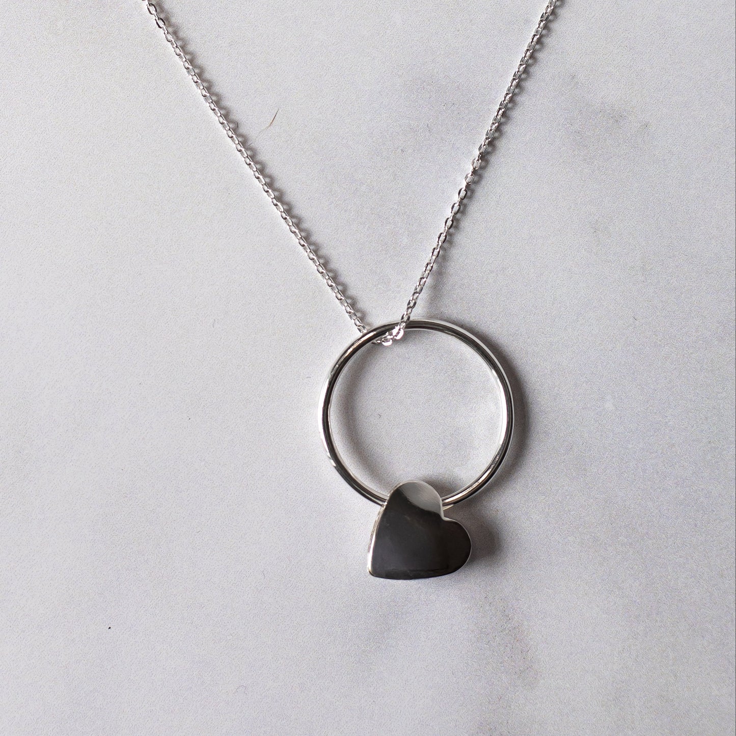 3D Sterling Silver Heart Pendant