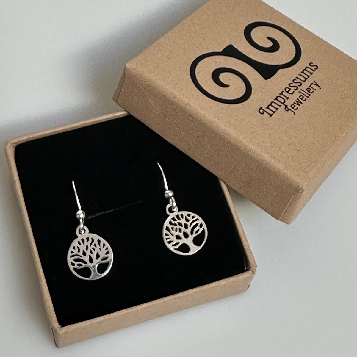 Sterling Silver Tree of Life Dangly Earrings