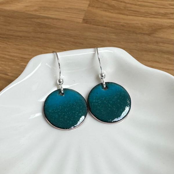 Enamelled “Deep Blue Sea” Gradient Earrings