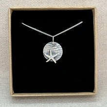 Load image into Gallery viewer, Silver Strandline Pendant - Starfish Sterling Silver Coin Pendant
