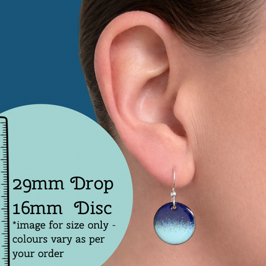 Enamelled "Into the Blue" Gradient Earrings