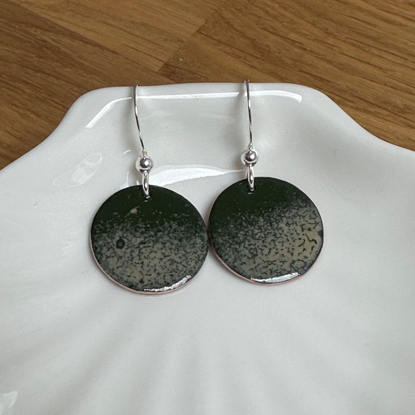 Enamelled “Woodland” Gradient Earrings