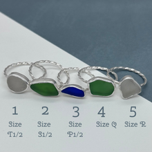 Load image into Gallery viewer, Sea Glass Sterling Silver Ring
