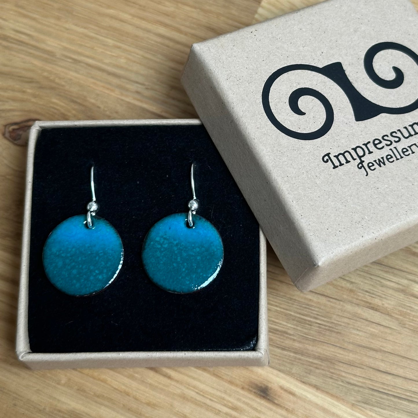 Enamelled “Deep Blue Sea” Gradient Earrings