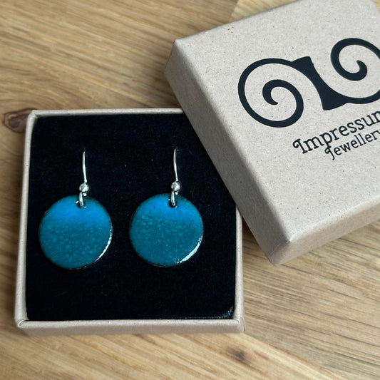 Enamelled “Deep Blue Sea” Gradient Earrings