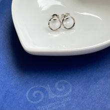 Load image into Gallery viewer, Impressums Jewellery Sterling Silver Hammered Texture Circle Studs.
