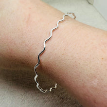 Load image into Gallery viewer, Sterling Silver Wave Bangle
