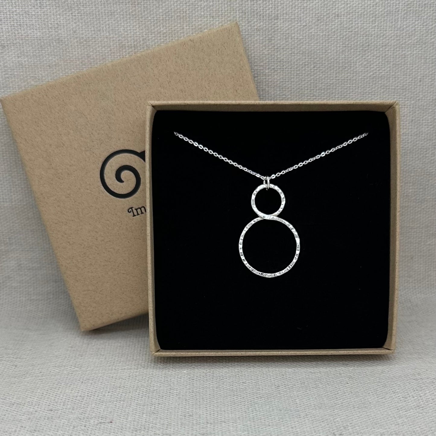 Sterling Silver Textured Infinity Pendant