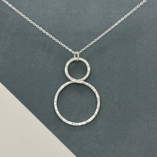 Sterling Silver Textured Infinity Pendant