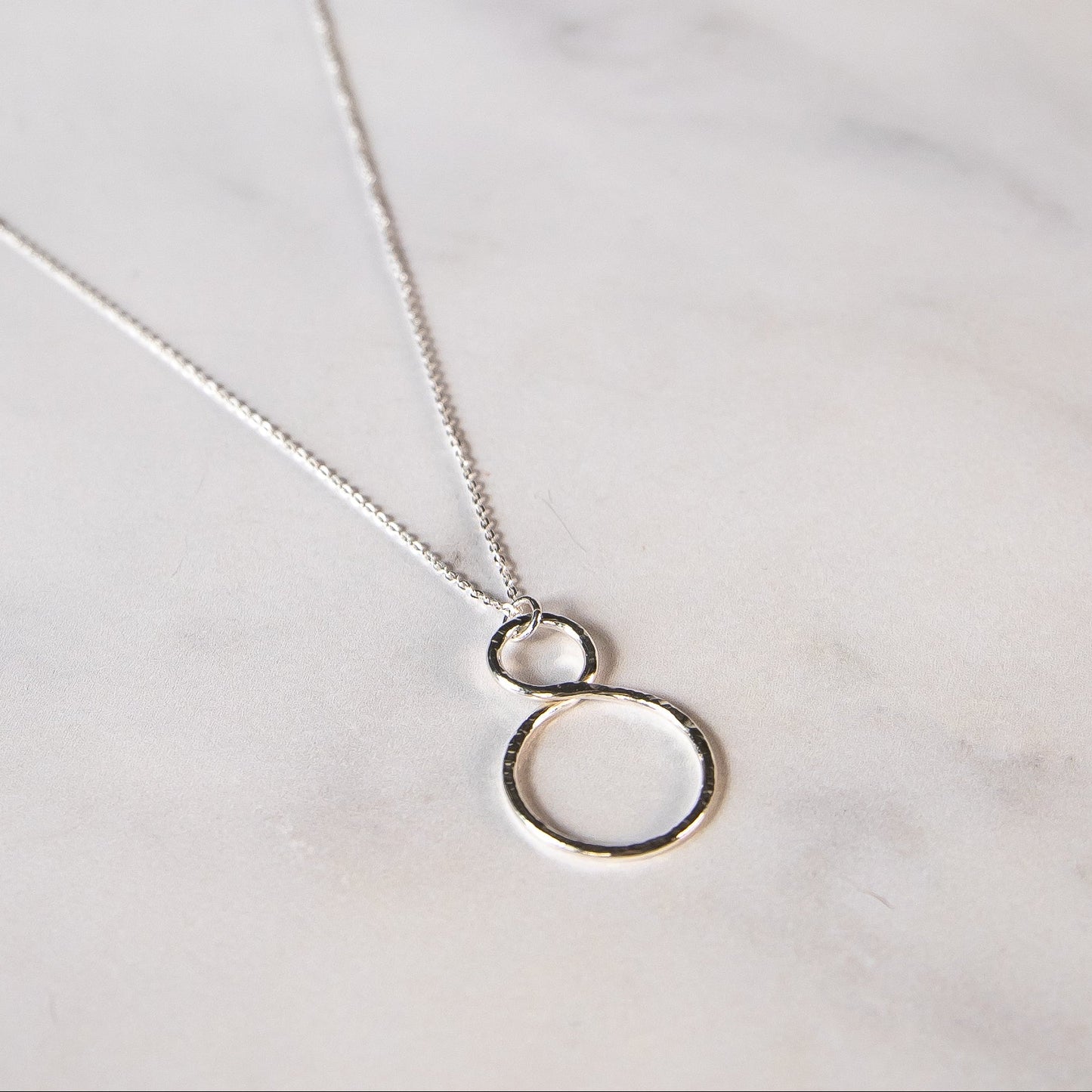 Sterling Silver Textured Infinity Pendant