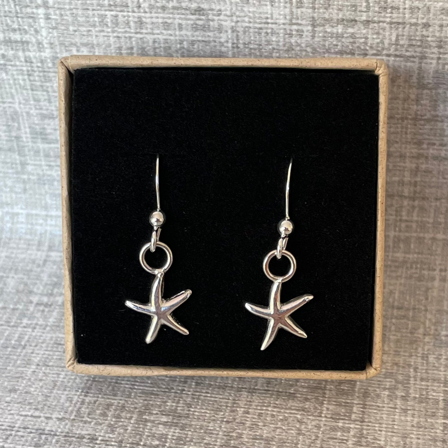 Handmade Sterling Silver Starfish Earrings | Unique Gift for Her | Recycled Sterling Silver