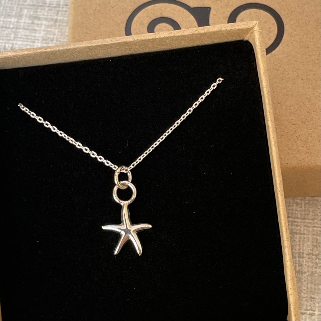 Starfish Pendant with Sterling Silver Chain