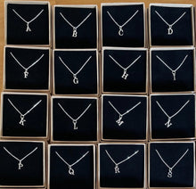 Load image into Gallery viewer, Sterling Silver Initial / Alphabet Necklace
