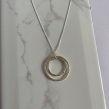 Load image into Gallery viewer, Sterling Silver Textured Circle Pendant
