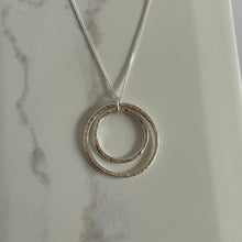 Load image into Gallery viewer, Sterling Silver Textured Circle Pendant
