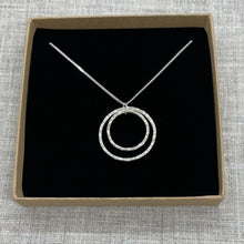 Load image into Gallery viewer, Sterling Silver Textured Circle Pendant
