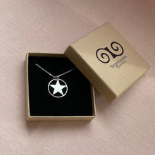 Load image into Gallery viewer, Sterling Silver Star Necklace, made with Recycled Sterling Silver
