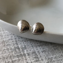 Load image into Gallery viewer, Mini Silver Sea Shell Studs
