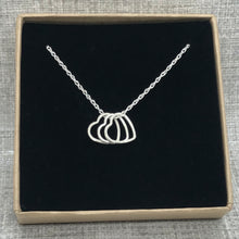 Load image into Gallery viewer, Sterling Silver Triple Heart Necklace
