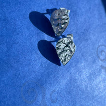 Load image into Gallery viewer, Solid Silver Upside Down Teardrop Studs with Hammered Texture
