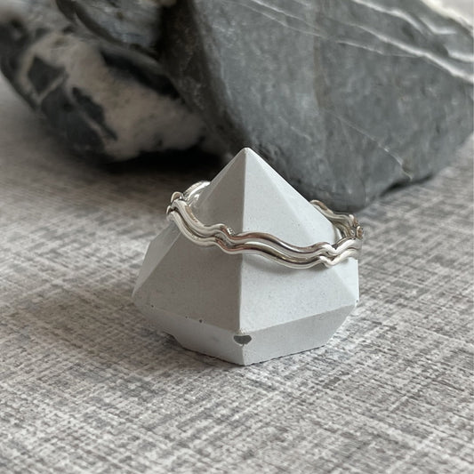 Sterling Silver Loose Wave Stacking Ring