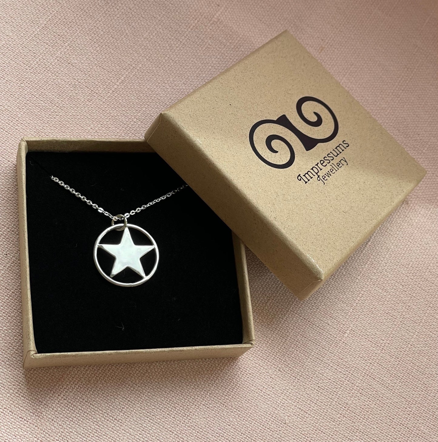 Sterling Silver Star Pendant Necklace | Recycled Silver Celestial Jewellery